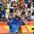 beach volleyball brazil men celebrate