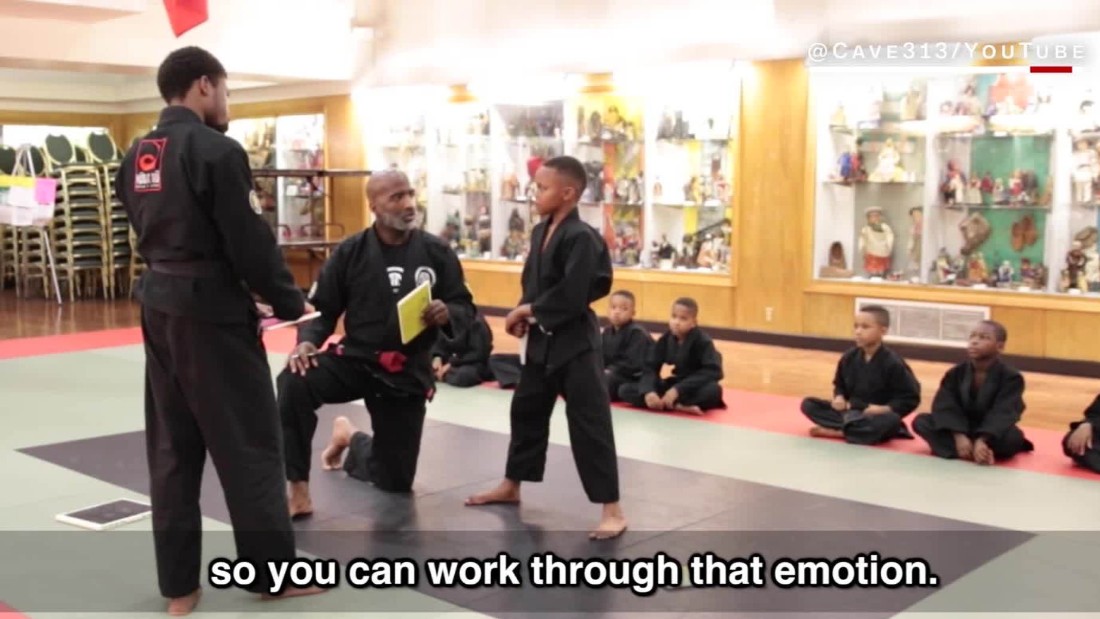 Karate instructor to student: It's OK to cry - CNN Video