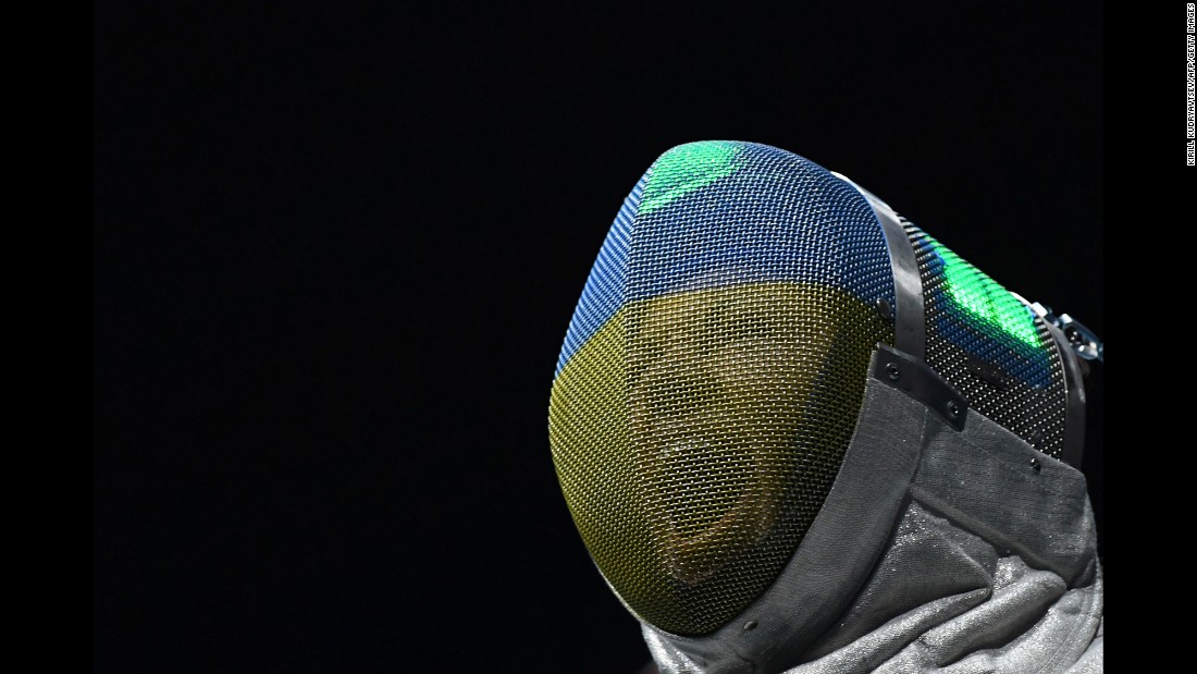 Ukrainian fencer Olena Kravatska takes part in the women&#39;s individual sabre competition on Monday, August 8.