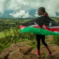 Enda running shoes Kenya view of Rift valley