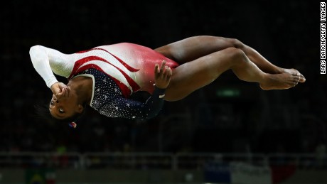 Simone Biles works best in the air