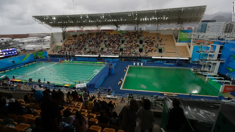 Olympics Green Diving Pool Blamed On Algae Cnn