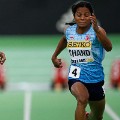 Dutee Chand competing