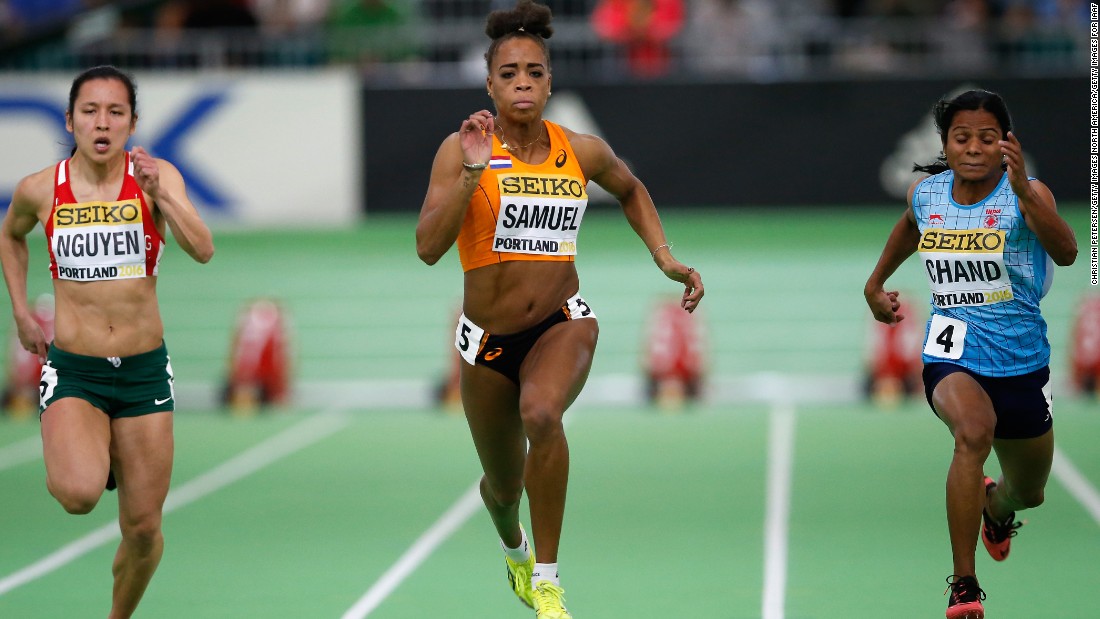 The Court of Arbitration for Sport ruled in Chand&#39;s favor, arguing that the IAAF had not proven that testosterone gives athletes an unfair advantage. The IAAF was given two more years to find evidence. Here, Chand (right) competes in the Women&#39;s 60 meters heats during the 2016 IAAF World Indoor Championships in Portland, Oregon.
