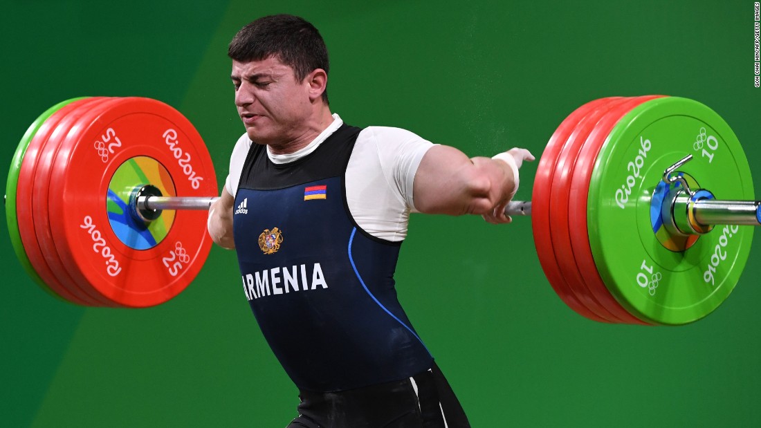 Armenia&#39;s Andranik Karapetyan was competing in the Men&#39;s 77kg weightlifting competition at the Rio 2016 Olympic Games when his elbow gave way on August 10, 2016. 