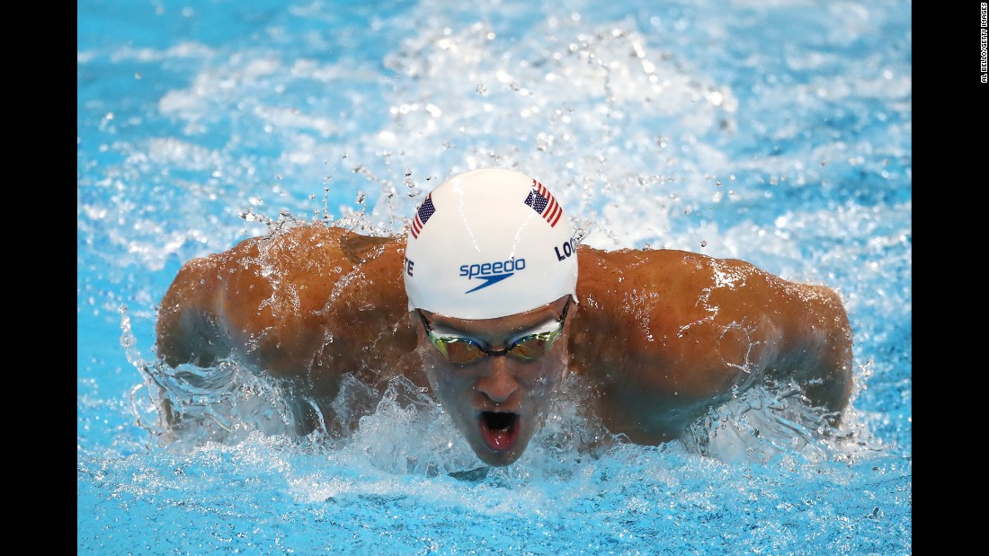 Lochte swims the 200-meter IM on Wednesday, August 10.