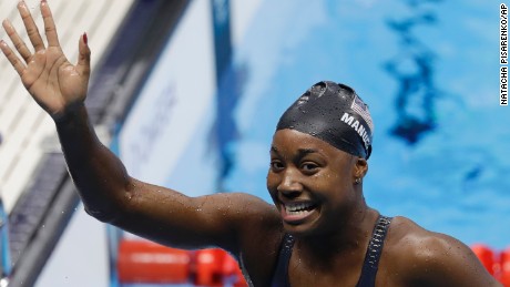 Simone Manuel breaks the ultimate color barrier -- the pool