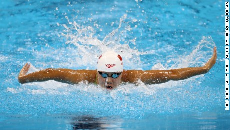 RIO DE JANEIRO, BRAZIL - AUGUST 06:  Xinyi Chen of China competes in heat four of the Women&#39;s 100m Butterfly on Day 1 of the Rio 2016 Olympic Games at the Olympic Aquatics Stadium on on August 6, 2016 in Rio de Janeiro, Brazil.  (Photo by Lars Baron/Getty Images)