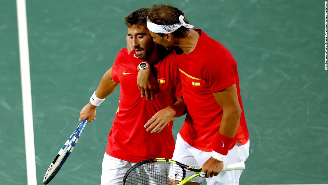 Motherland Hukommelse George Bernard Rafael Nadal wins gold as Spain beats Romania in doubles | CNN