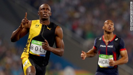 Bolt is the first Olympic sprinter to win three successive 100-meter gold medals.
