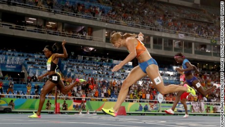 Thompson edged out Schippers to become Olympic champion.