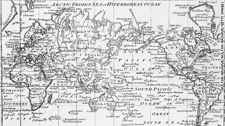 Chart of the world as per Mercator&#39;s projection, circa 1798, with the most recent discoveries. 