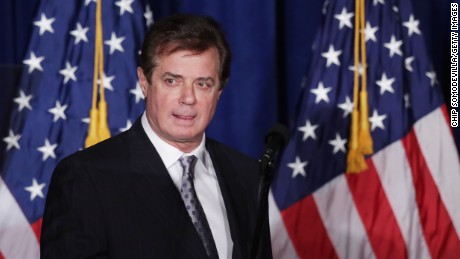 Paul Manafort, advisor to Republican presidential candidate Donald Trump&#39;s campaign, checks the teleprompters before Trump&#39;s speech at the Mayflower Hotel April 27, 2016 in Washington, DC. A real estate billionaire and reality television star, Trump beat his GOP challengers by double digits in Tuesday&#39;s presidential primaries in Pennsylvania, Maryland, Deleware, Rhode Island and Connecticut. &quot;I consider myself the presumptive nominee, absolutely,&quot; Trump told supporters at the Trump Tower following yesterday&#39;s wins.