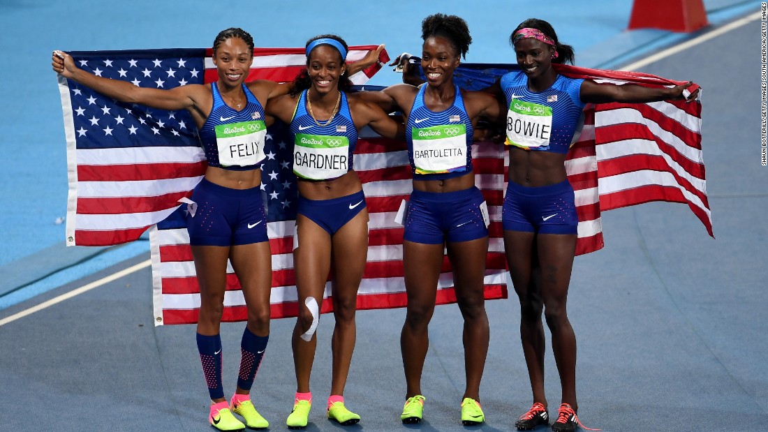 Olympics: US women claim 4x100 relay gold - CNN