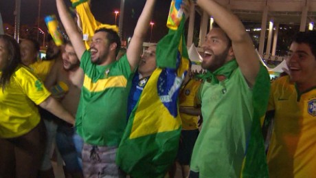 Brazil celebrates Olympic gold in men&#39;s football  