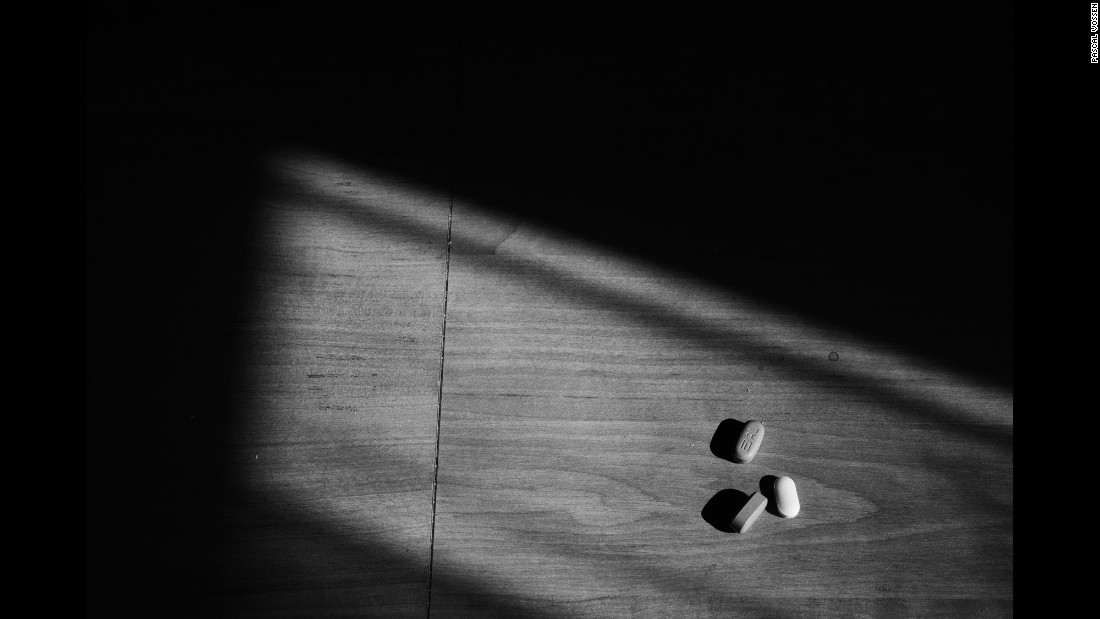 HIV medication lies on a table in Dnipropetrovsk, Ukraine.