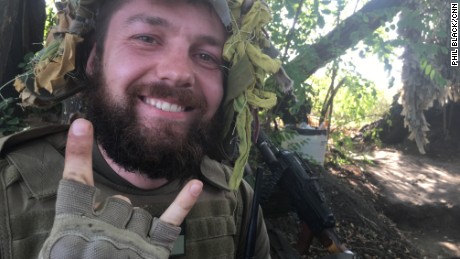 Ukrainian soldier Andrew Slusharenko