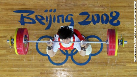 Liu Chunhong of China competes at the 2008 Olympic Games in Beijing, China.