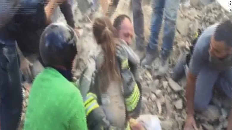 Girl pulled from earthquake rubble