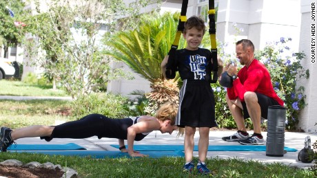 Working out became a fun family bonding experience.