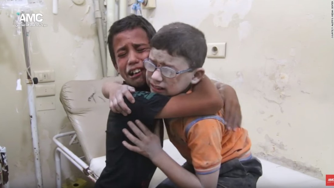children crying war