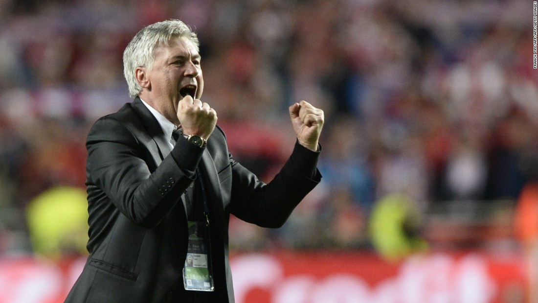 Like all Real coaches, Ancelotti had been brought in to deliver success in the Champions League -- but his target was &#39;La Decima&#39;, the much sought-after tenth success in the competition. Real had failed to win the title for over a decade when Ancelotti was appointed. But in his first season, the Italian delivered the title with defeat of Atletico Madrid -- prompting this reaction at the final whistle from the Italian. 