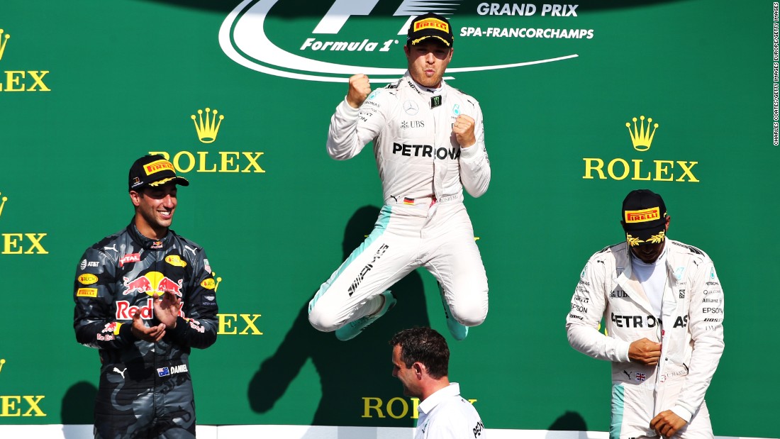 A month later, Hamilton had to start at the back of the grid after Mercedes chose to make a raft of engine changes in Spa. Hamilton worked his way up to third, but Rosberg romped to the checkered flag &lt;a href=&quot;http://cnn.com/2016/08/28/motorsport/belgian-grand-prix-chaos/&quot; target=&quot;_blank&quot;&gt;for his first win at the legendary circuit.&lt;/a&gt;