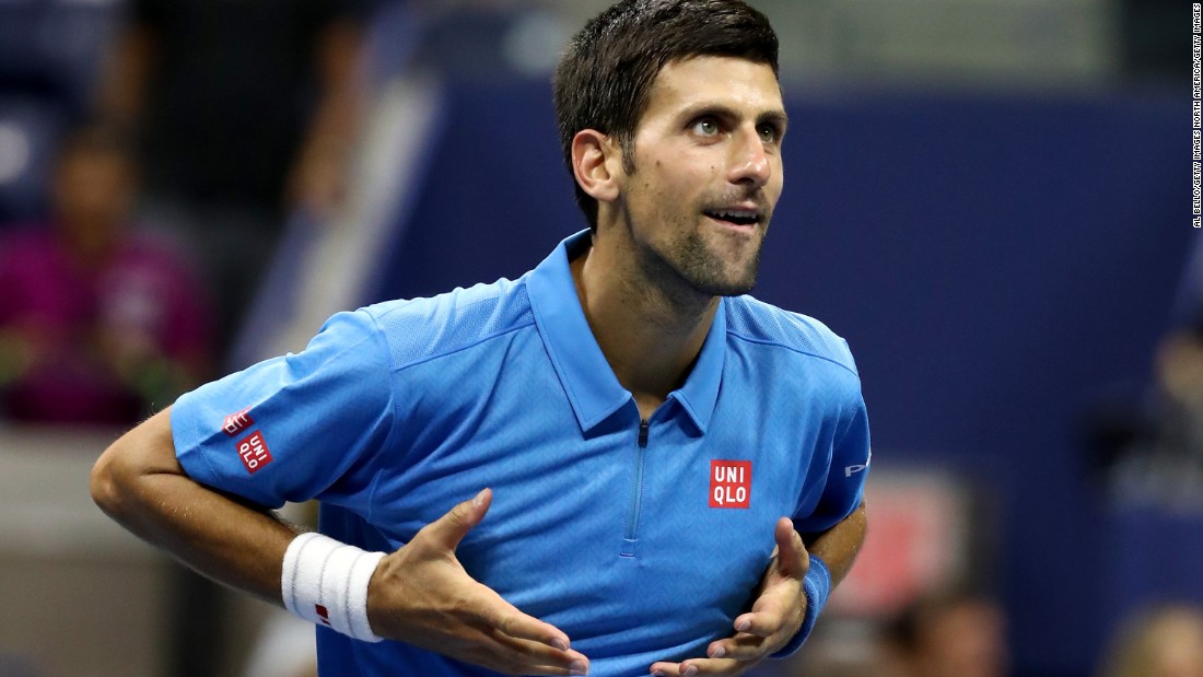 Novak Djokovic, the world No. 1 and defending champion, advanced without hitting a ball when Jiri Vesely withdrew with a forearm injury. 