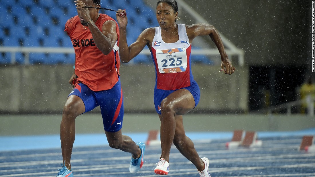 The visually impaired Cuban sprinter Omara Durand is aiming for multiple golds at the Rio Paralympics to add to her haul. With a time of 11.48 seconds, she is the world record holder at 100 meters in the T12 class. Durand is defending Paralympic champion at 100m and 400m.