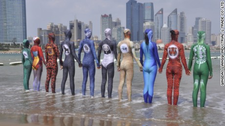 Zhang says she&#39;s sold more than 20,000 facekinis this summer.