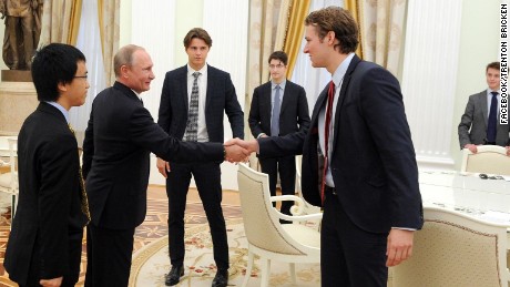 Eton&#39;s Trenton Bricken wrote on Facebook that Vladimir Putin &quot;was small in person but not in presence.&quot;