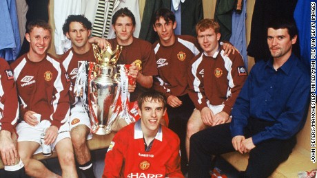 Nicky Butt, Ryan Giggs, David Beckham, Gary Neville, Paul Scholes and Phil Neville would all go on to become United regulars having progressed from the youth team under Sir Alex Ferguson.   