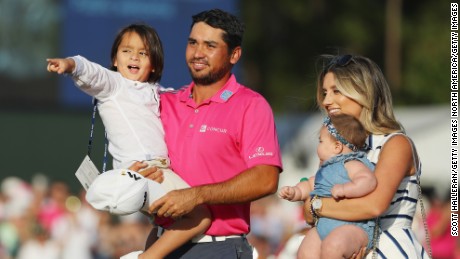 Jason Day of Australia pictured with his family in May 2016.