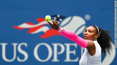 US Open 2016: Serena Williams dons &#39;Wonder Woman&#39; sleeves to beat record