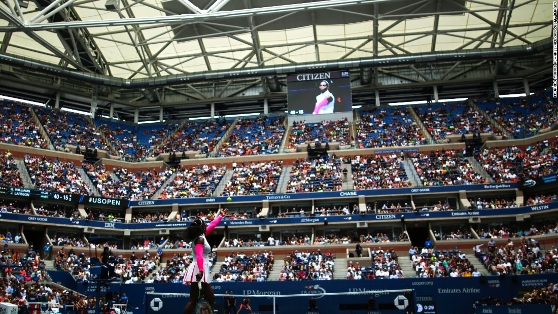 Williams victory was her 307th match win at grandslam tournaments.