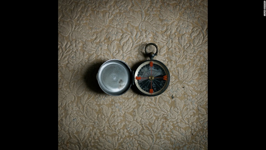 Lorraine Luescher comes from a long line of Scottish farmers. Seen here is her father&#39;s compass.