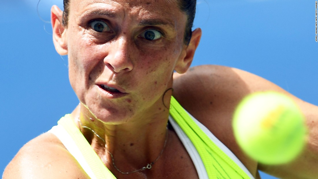 Vinci, though, couldn&#39;t serve out the first set and her level dipped thereafter. 