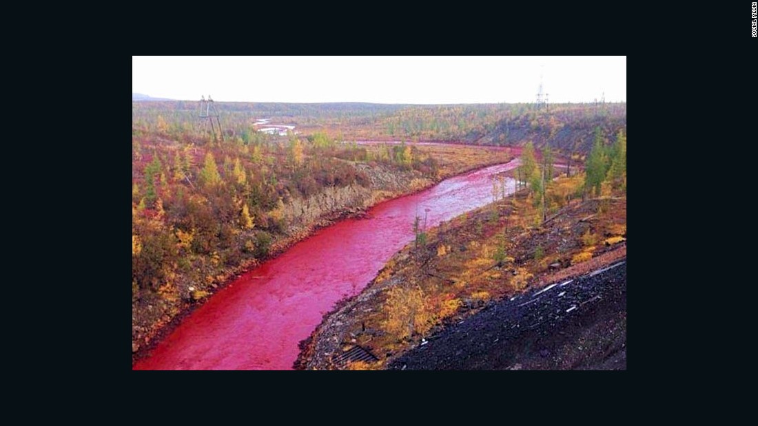 Crimson Tide: Residents stunned as Russian river turns red - CNN