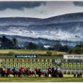 Curragh racecourse Ireland mountains