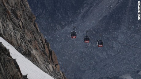 The cars are at an altitude of nearly 12,000 feet.