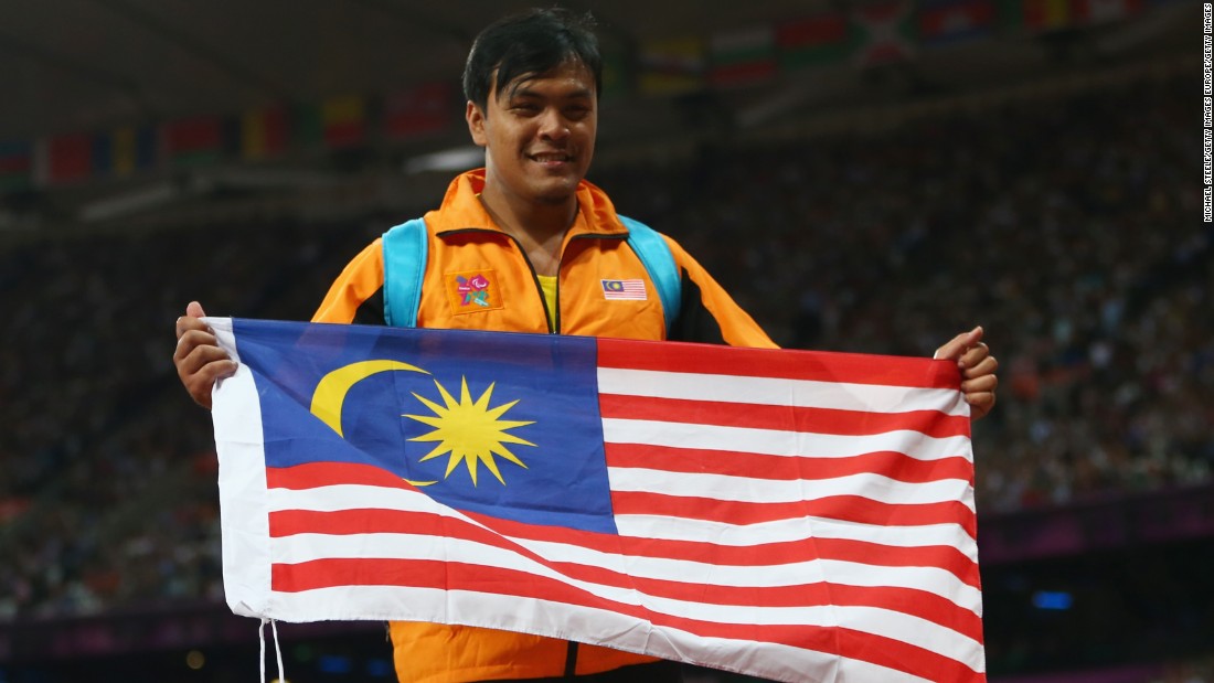 And it wasn&#39;t long before the country had its second. Muhammad Ziyad Zolkefli won F20 shot put gold, surpassing the bronze he won in London four years ago (pictured).