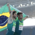 Yohansson Nascimento and Petrucio Ferreira dos Santos celebrate