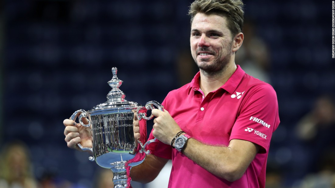 And Wawrinka would later be lifting the trophy. 