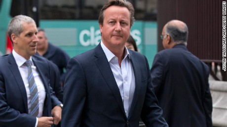 Former British Prime Minister David Cameron arrives at the Houses of Parliament in London on September 5, 2016.