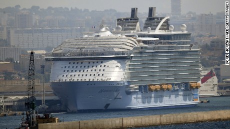 Harmony of the Sea as it docked after the tragic deaths