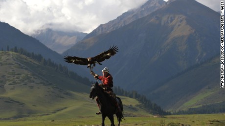 Eagle hunting is one of the events at the Games.