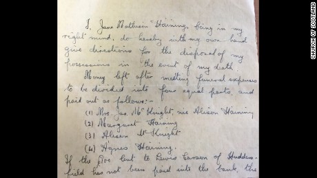 Haining&#39;s will, written in 1942,  shows she was well aware of the fact she was risking her life for the  girls