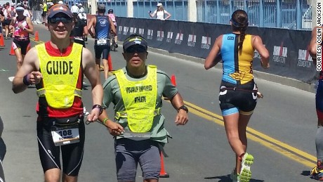 Kona Ironman more than a race for blind triathlete Michael Somsan