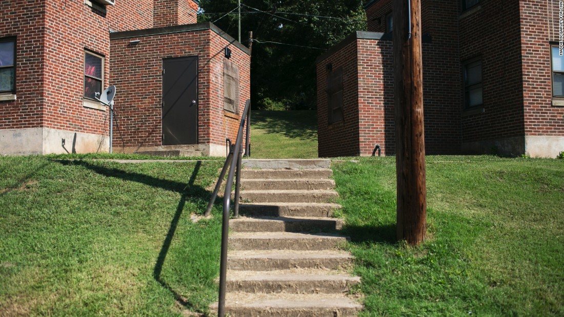 &lt;strong&gt;At the top of stairs: &lt;/strong&gt;Capt. Rocky Johnson, head of the Huntington Police Department&#39;s special investigations unit, said his team was poised to make a drug raid at Marcum Terrace but changed plans when the August 15 outbreak occurred. There were five heroin overdoses at this cluster of two-story public housing units, including one at the top of these stairs.&lt;br /&gt;