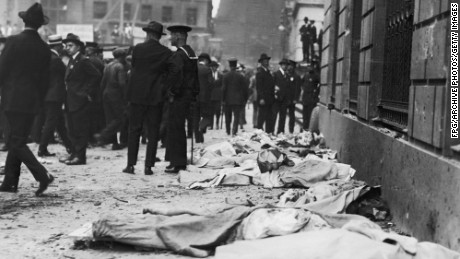 Victims of the Wall Street bombing in 1920.